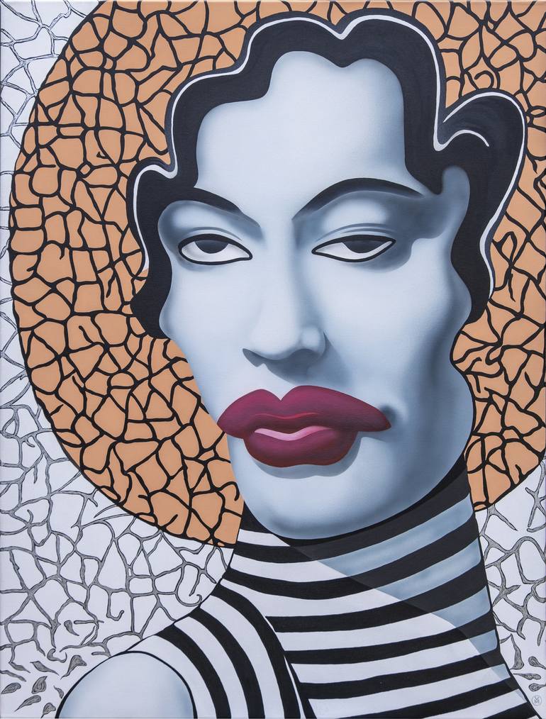 Print of Abstract Portrait Paintings by Vitaly Moiseev