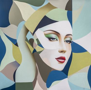Original Cubism Abstract Paintings by Vitaly Moiseev