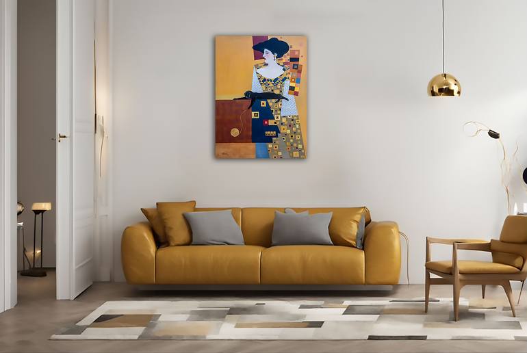 Original Art Nouveau Abstract Painting by Vitaly Moiseev