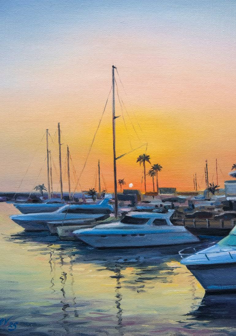 Original Contemporary Boat Painting by Vitaly Moiseev