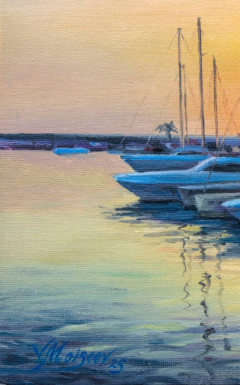 Original Contemporary Boat Painting by Vitaly Moiseev