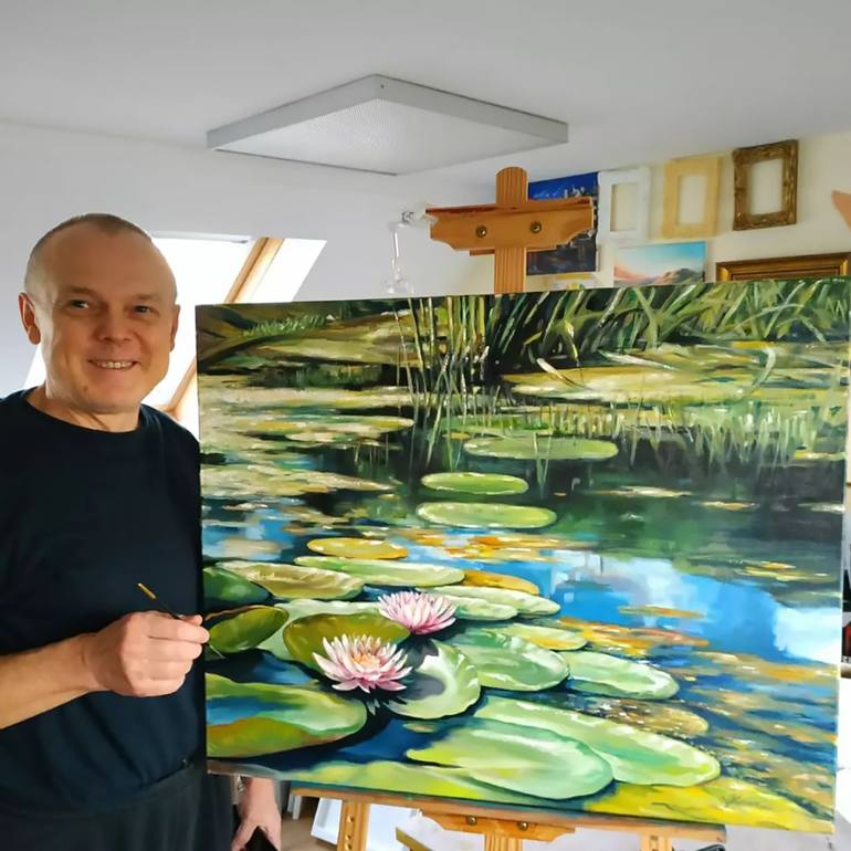 Original Fine Art Water Painting by Vitaly Moiseev