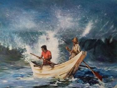 Print of Boat Paintings by Asanka indrajith