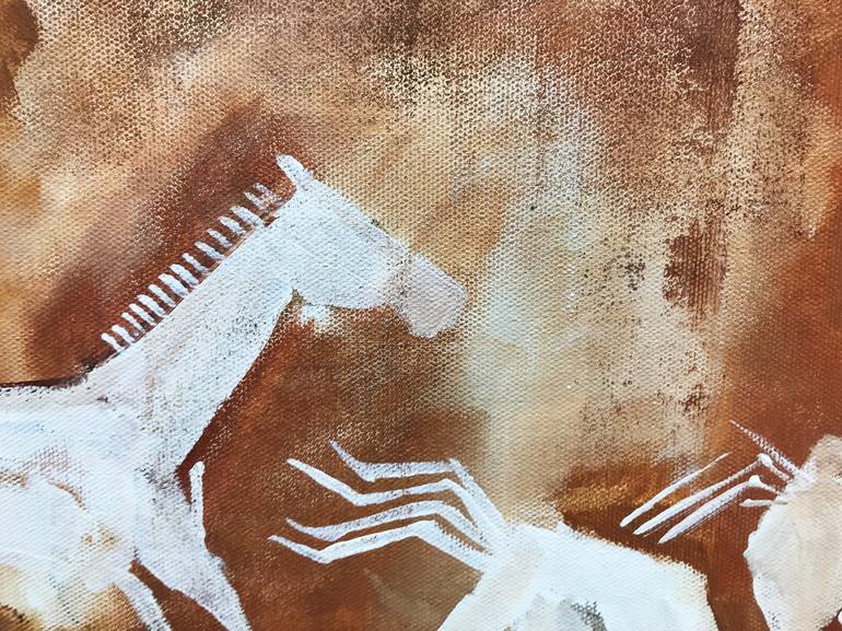 Original Abstract Expressionism Horse Painting by Fauzan Mirza