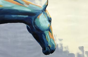 Print of Horse Paintings by Fauzan Mirza