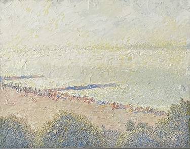 Original Impressionism Beach Painting by Vladislav Khalupsky