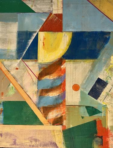 Original Abstract Expressionism Geometric Paintings by Robert Carroll