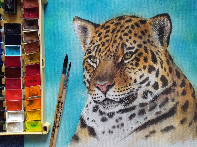 Original Realism Animal Painting by Elena Nizhegorodova