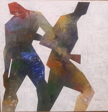 Original Figurative Abstract Paintings by Victor Ubabike