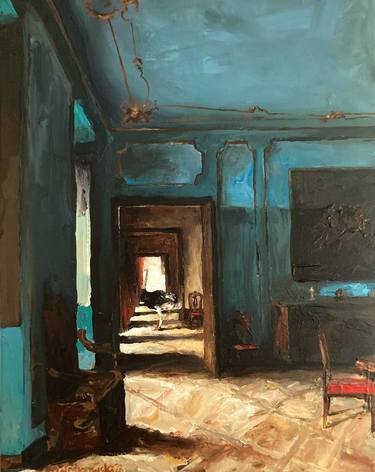 Original Realism Interiors Paintings by Martin Wojnowski