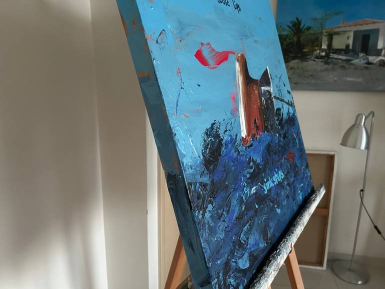 Original Abstract Expressionism Transportation Painting by Martin Wojnowski