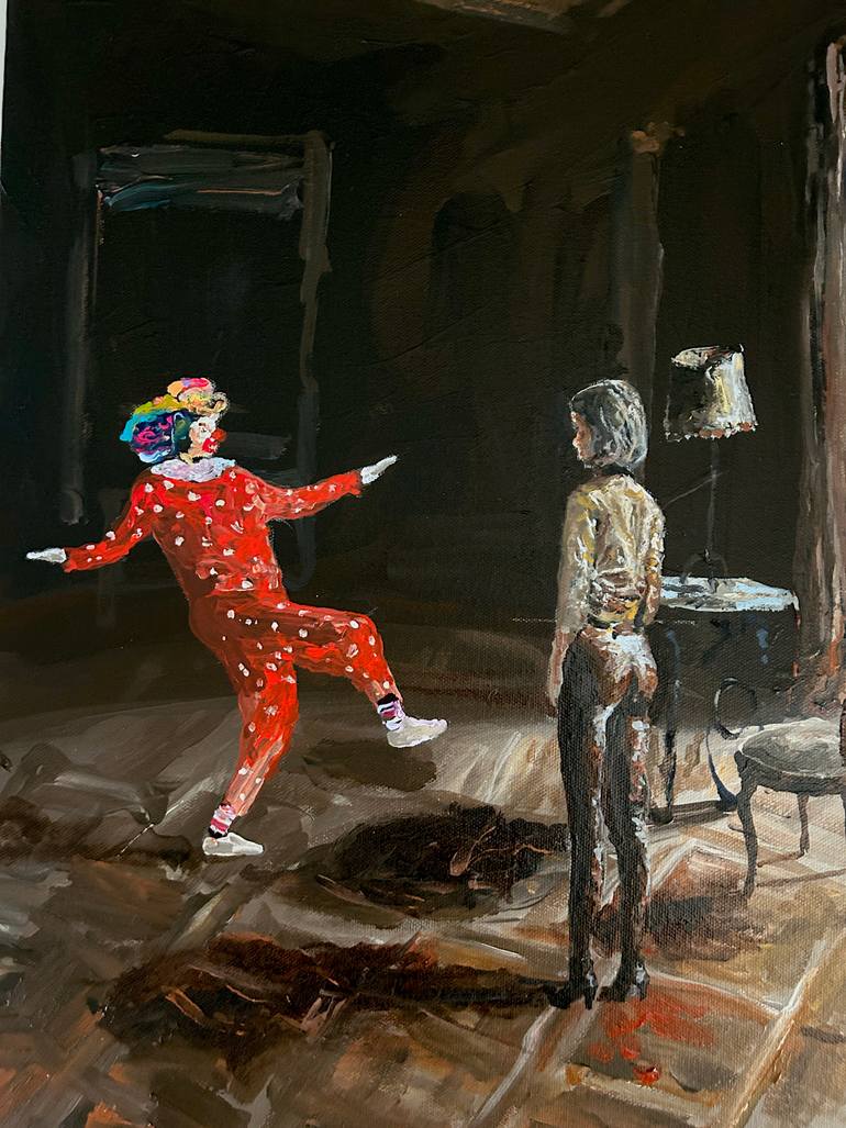 Original Realism People Painting by Martin Wojnowski