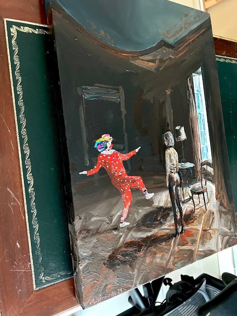 Original Realism People Painting by Martin Wojnowski