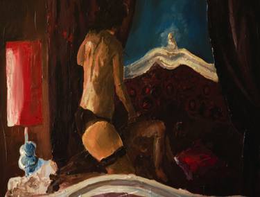 Original Realism Erotic Paintings by Martin Wojnowski