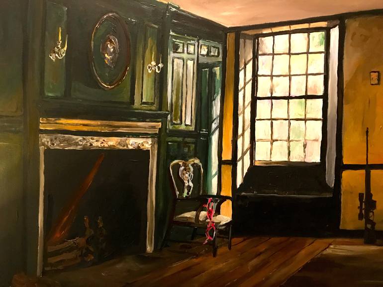 Original Interiors Painting by Martin Wojnowski