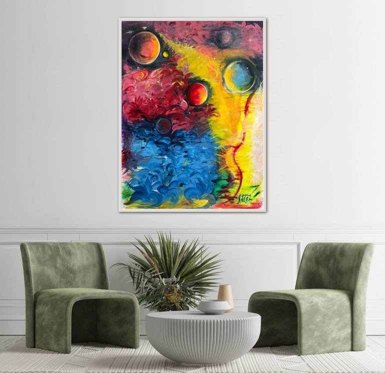 Original Abstract Expressionism Abstract Painting by Olga Zadorozhna