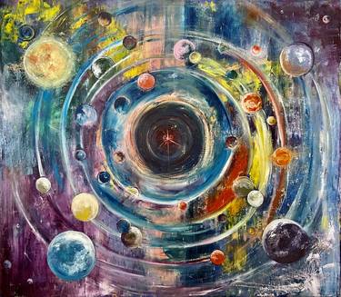 Original Conceptual Outer Space Paintings by Olga Zadorozhna