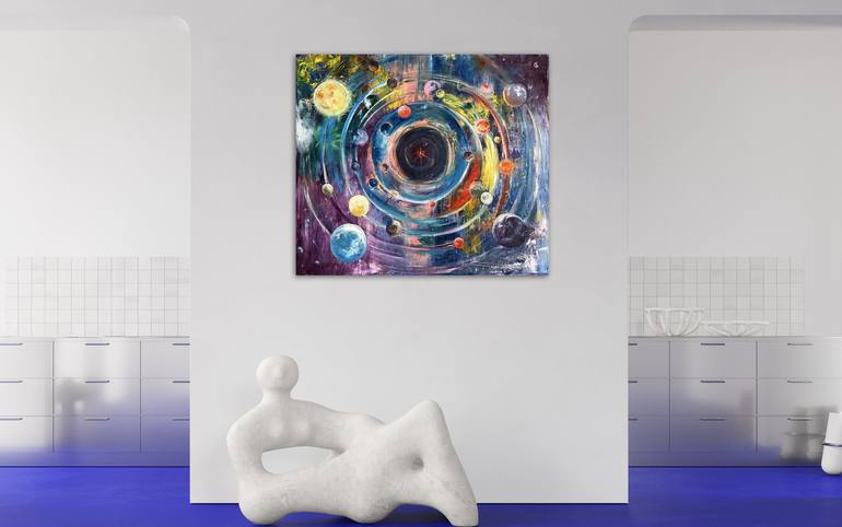 Original Outer Space Painting by Olga Zadorozhna