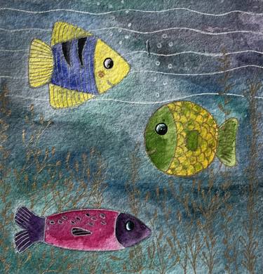 Print of Illustration Fish Paintings by Nina Karpova