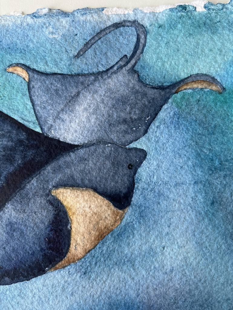 Original Illustration Fish Painting by Nina Karpova