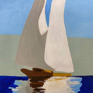 Print of Yacht Paintings by Nina Karpova