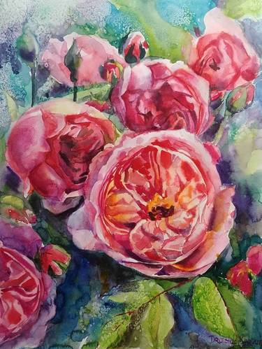 Original Expressionism Botanic Paintings by Khrystyna Dransfeld