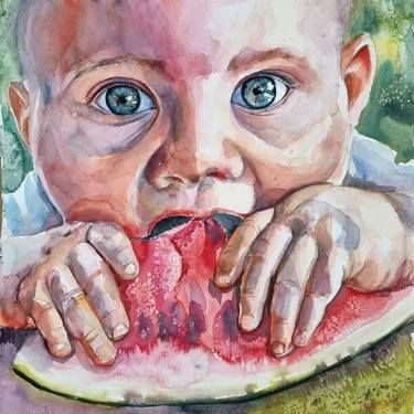 Print of Portraiture Children Paintings by Khrystyna Dransfeld