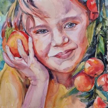 Print of Portraiture Children Paintings by Khrystyna Dransfeld