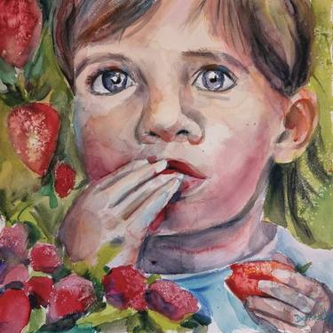 Original Expressionism Children Paintings by Khrystyna Dransfeld