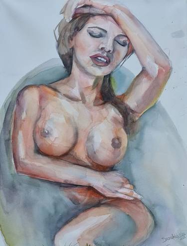 Original Figurative Erotic Paintings by Khrystyna Dransfeld