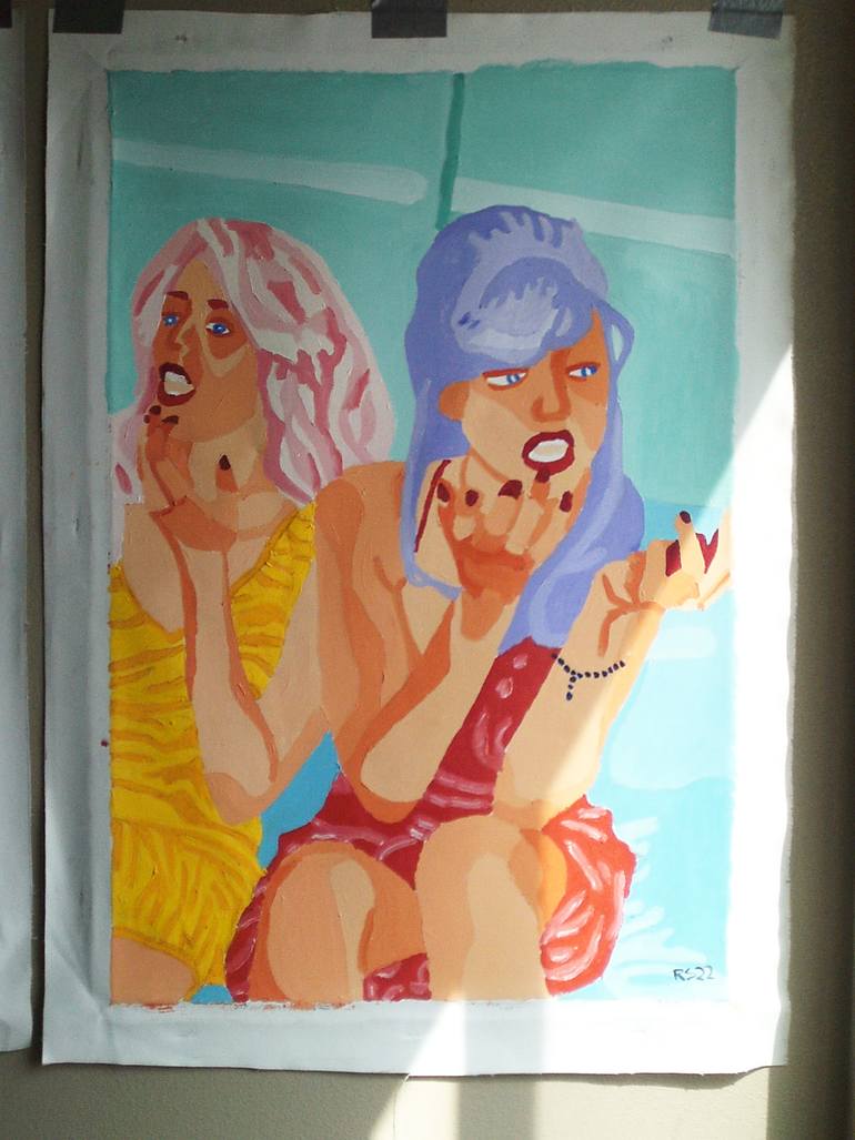 Original Abstract Women Painting by Randall Steinke