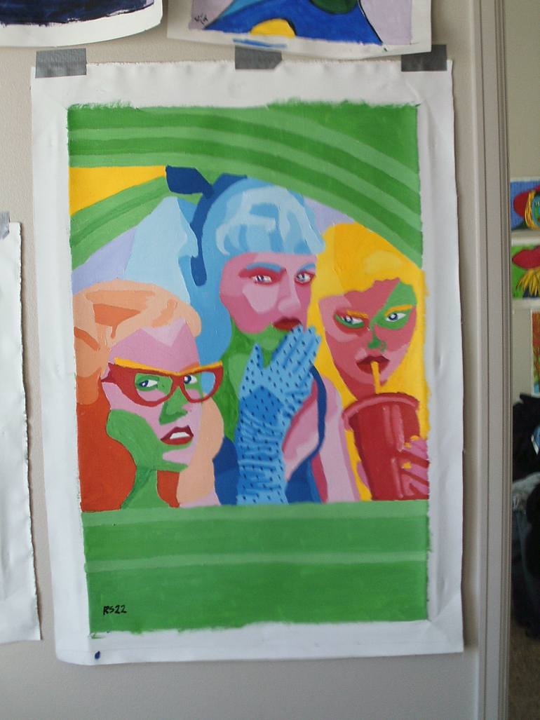 Original Abstract Women Painting by Randall Steinke