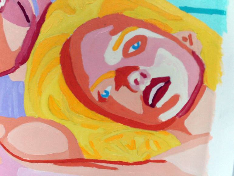 Original Expressionism Women Painting by Randall Steinke