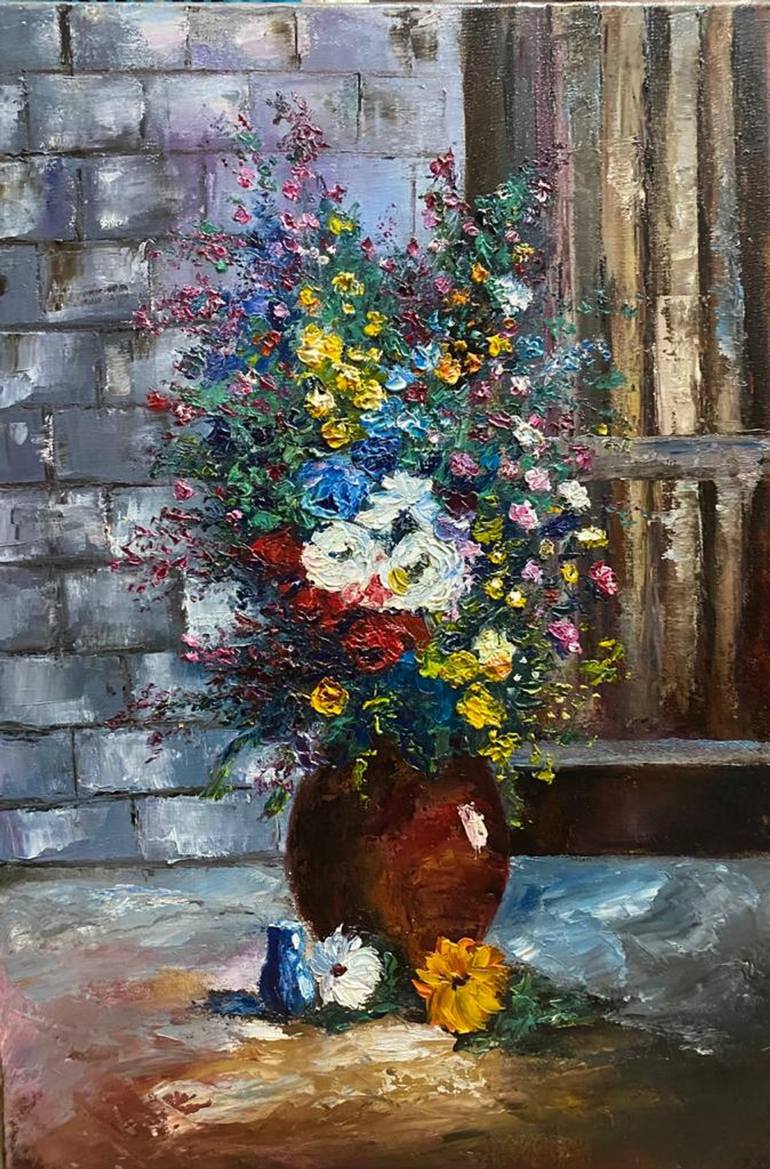 Flower confetti Painting by Mariuka Gavrilova