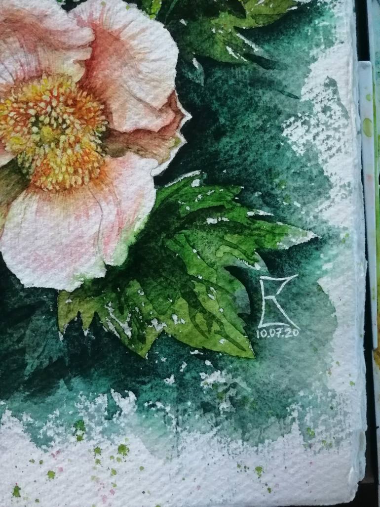 Original Fine Art Botanic Painting by Ekaterina Kosiak