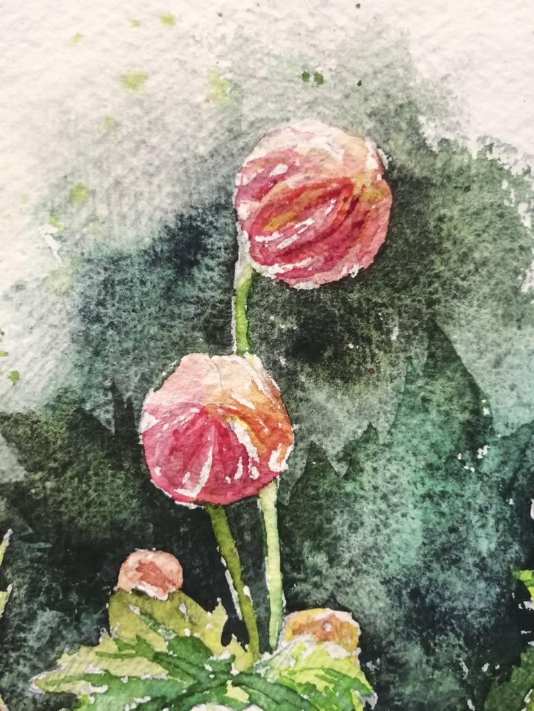 Original Fine Art Botanic Painting by Ekaterina Kosiak