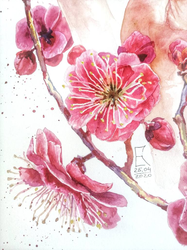 Original Conceptual Botanic Painting by Ekaterina Kosiak