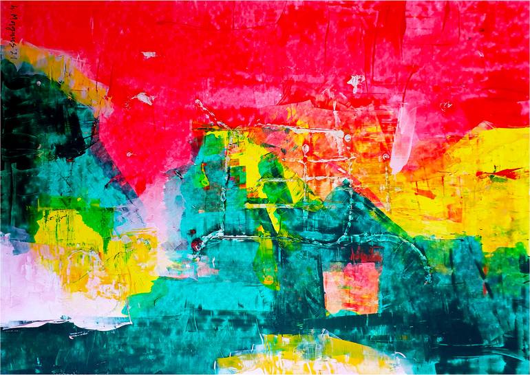 Original Abstract Expressionism Abstract Painting by Horacio Magnus