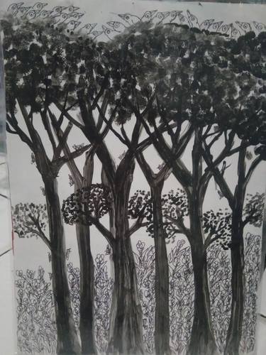 Original Tree Paintings by Lanjar Jiwo