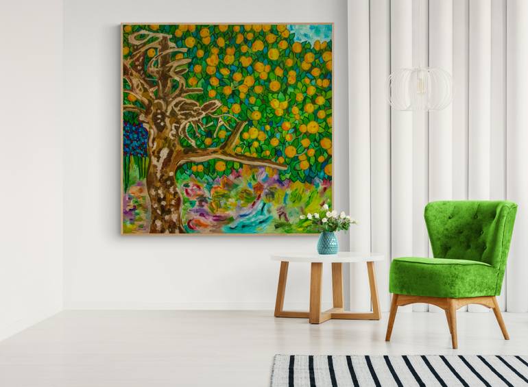 Original Abstract Floral Painting by Diana Baiss