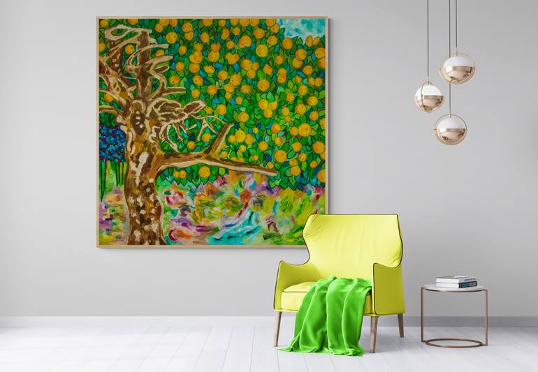Original Abstract Floral Painting by Diana Baiss