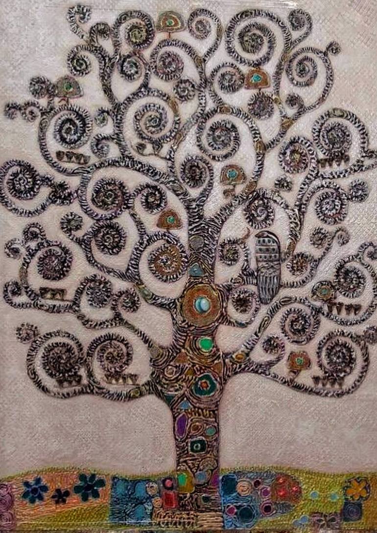 gustav klimt tree of life coloring page