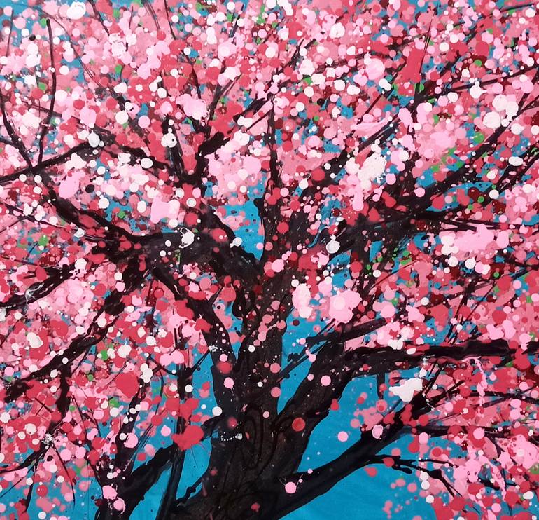 Original Abstract Expressionism Landscape Painting by Phuong Nguyen