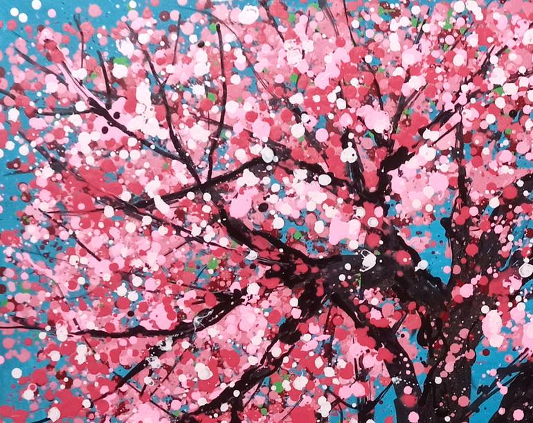 Original Abstract Expressionism Landscape Painting by Phuong Nguyen