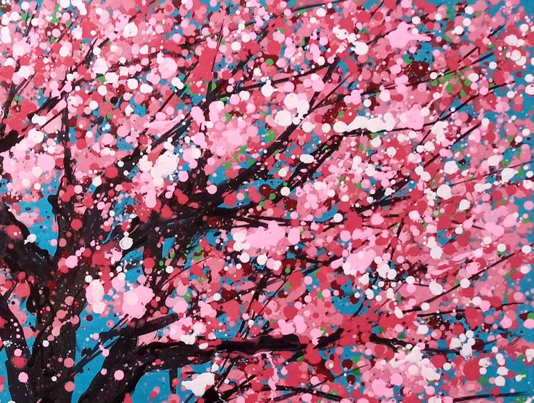 Original Abstract Expressionism Landscape Painting by Phuong Nguyen