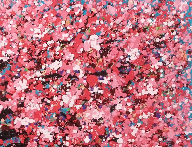 Original Abstract Expressionism Landscape Painting by Phuong Nguyen