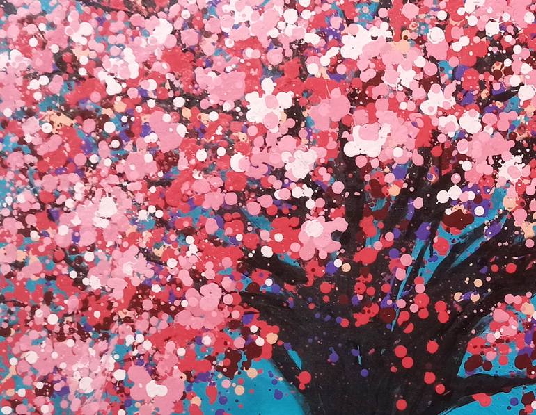 Original Abstract Expressionism Landscape Painting by Phuong Nguyen