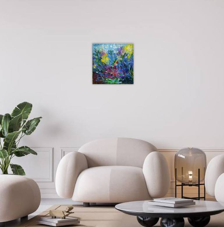 Original Abstract Expressionism Garden Painting by Phuong Nguyen