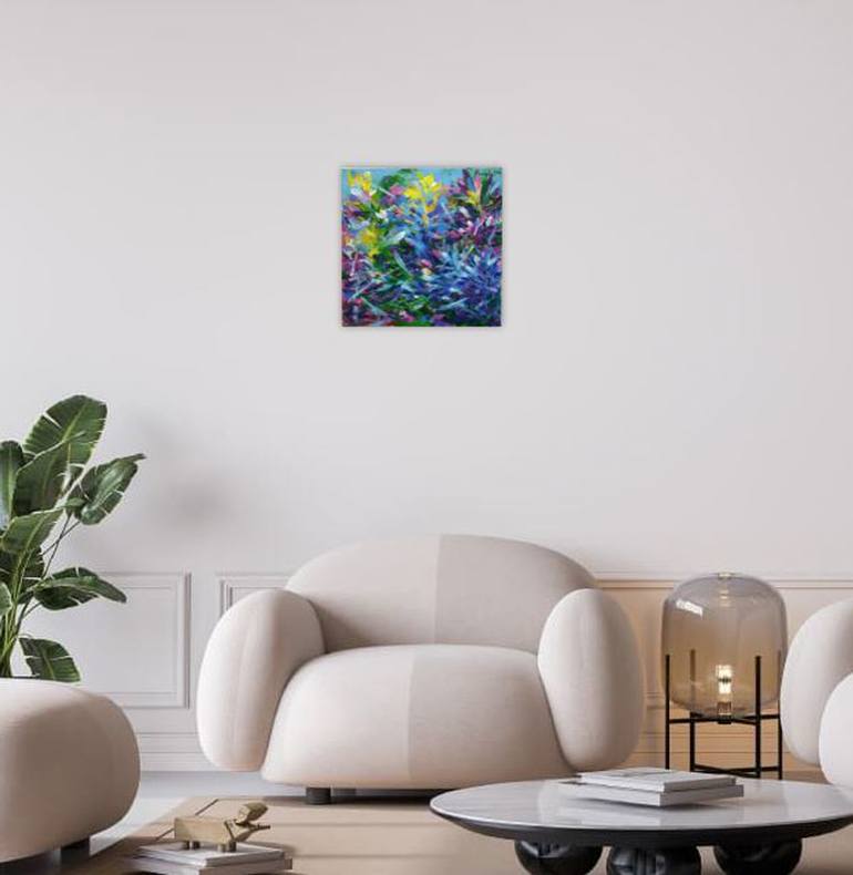 Original Abstract Expressionism Garden Painting by Phuong Nguyen