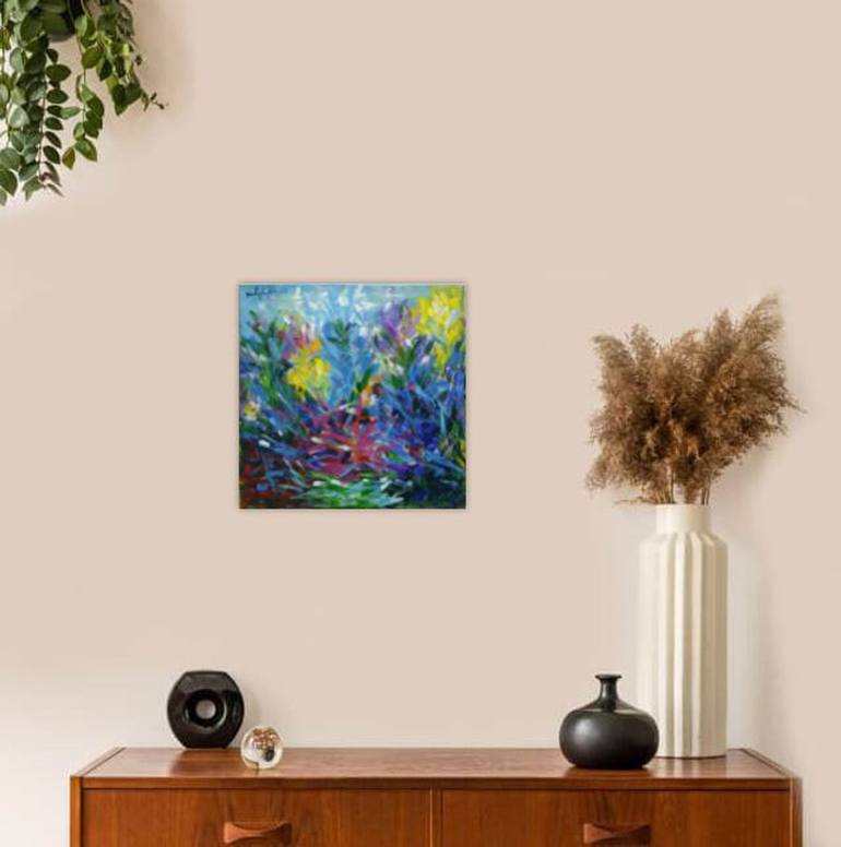 Original Abstract Expressionism Garden Painting by Phuong Nguyen